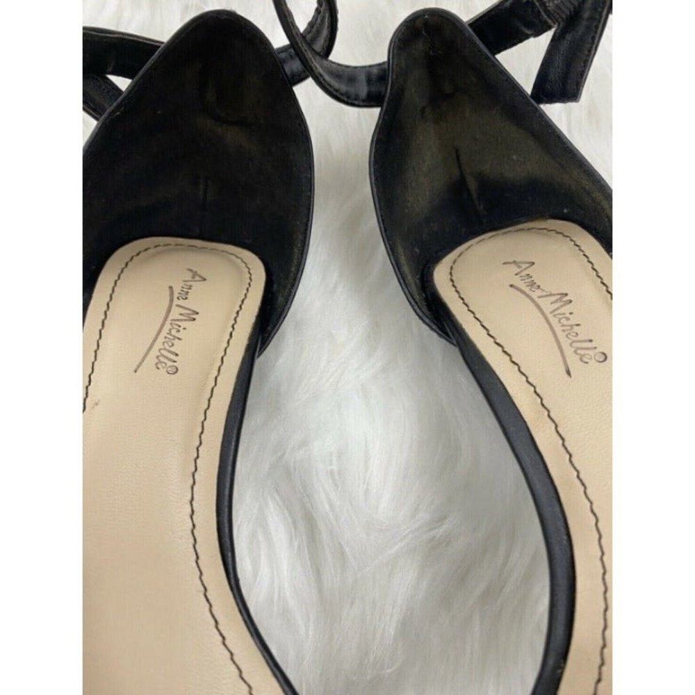 Anne Michelle Size 8 Black Classic Strappy Heel Sandal - Picture 11 of 12